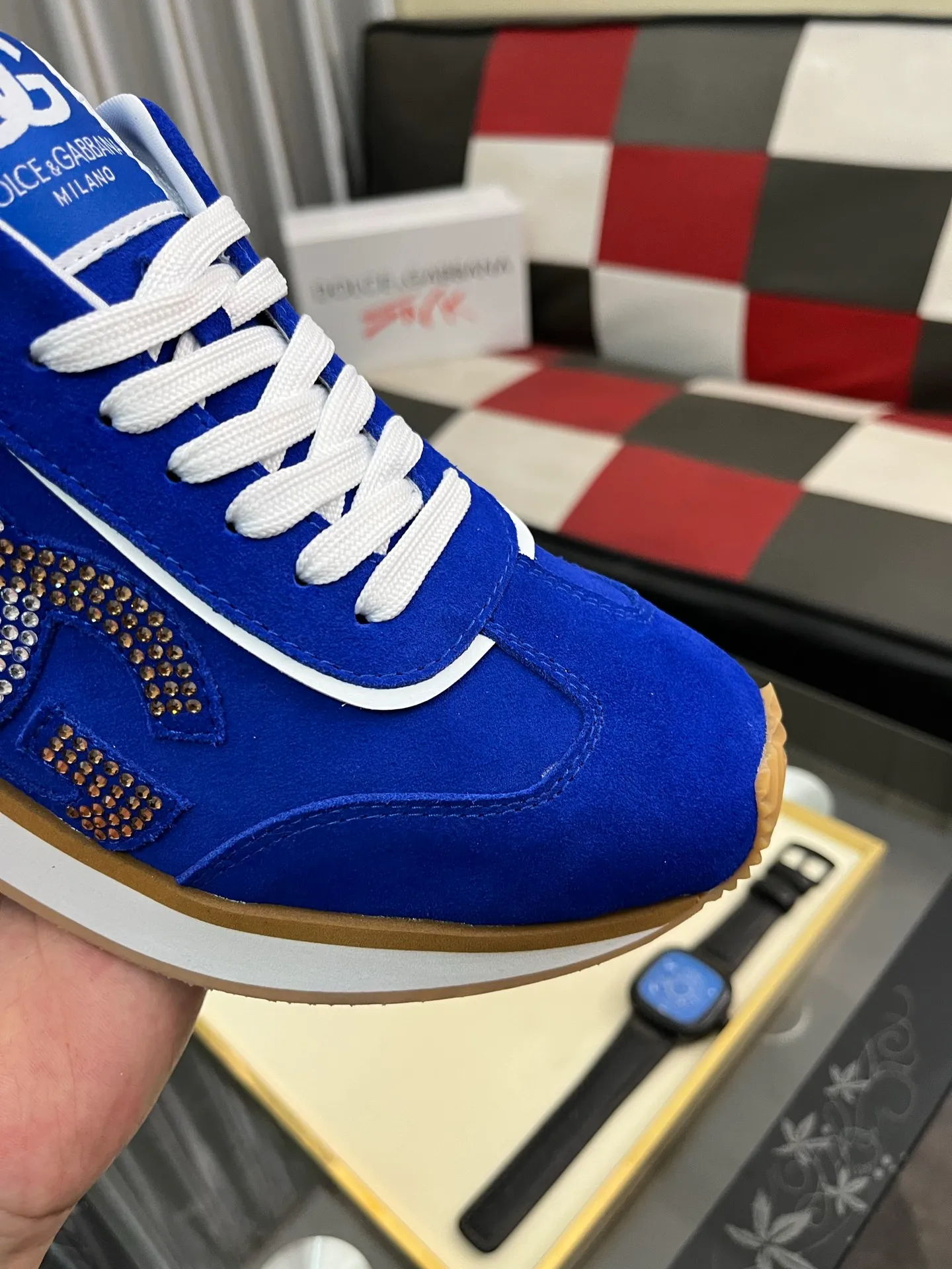 Men's Men's Shoes💰458⌚️⌚️Dolce&Gabbana••DG✔️High-end men's sports•casual shoes. Original goods from top counters. Original imported cowhide, multi-material splicing design ➕Imported cowhide lining, cowhide feet ➕Original TPR elastic outsole.  Size: 36-46